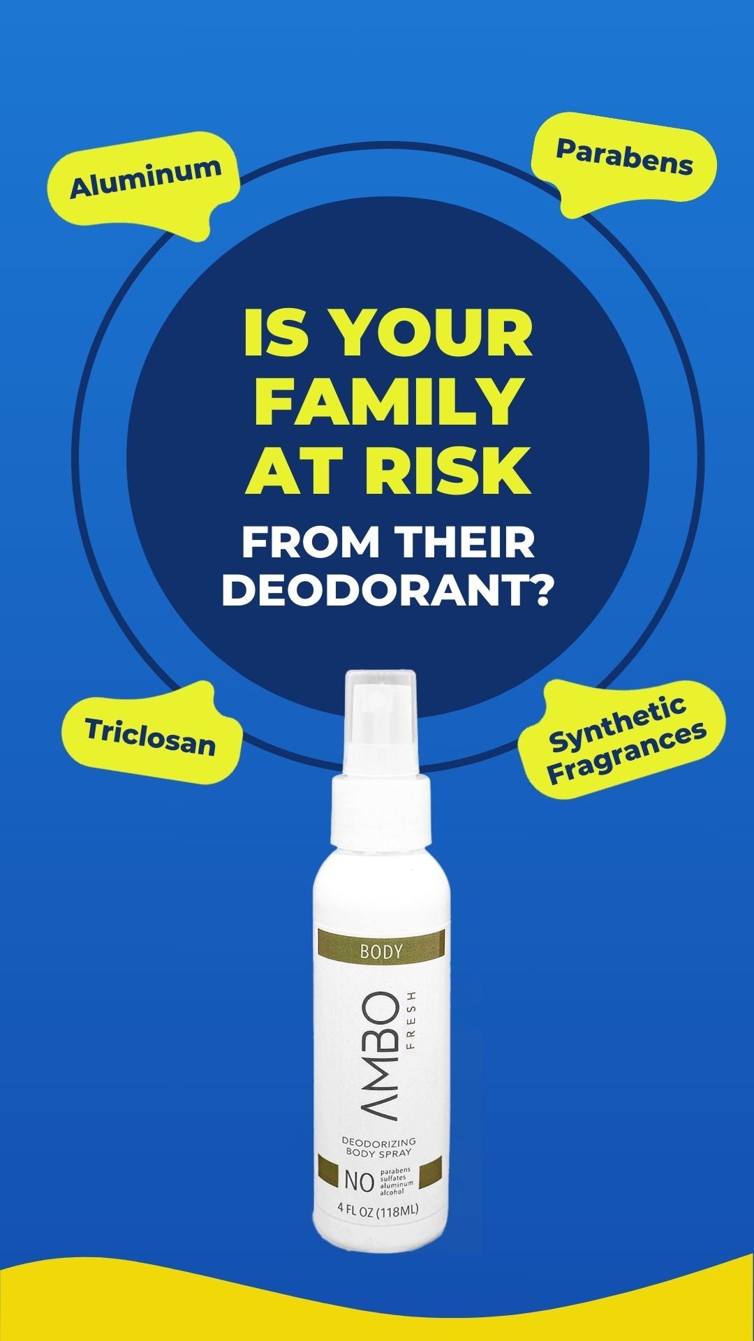 Aluminum-Free | Total Body Odor Control Spray | Vegan& Cruelty Free| Clean-Label Deodorant for Teens & Adults